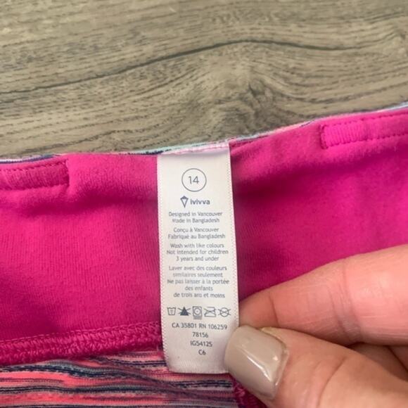 Ivivva (Lululemon) Full Length Space Dye Rhythmic Legging 14 (girls) - Picture 2 of 4